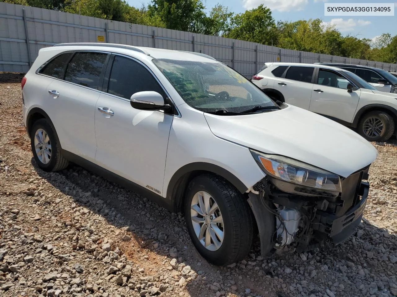 2016 Kia Sorento Lx VIN: 5XYPGDA53GG134095 Lot: 72092814