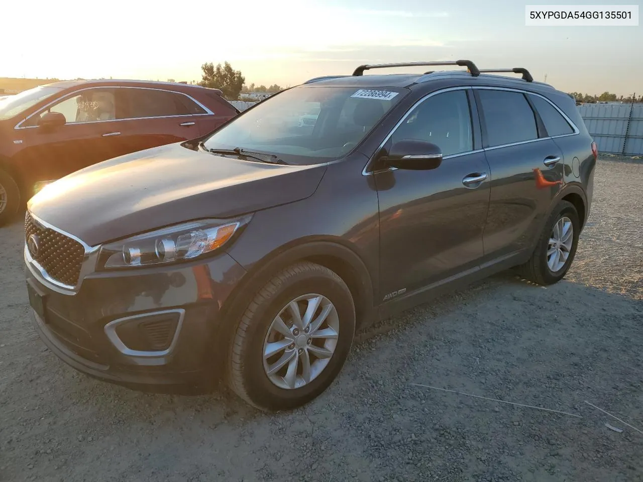 2016 Kia Sorento Lx VIN: 5XYPGDA54GG135501 Lot: 72286994