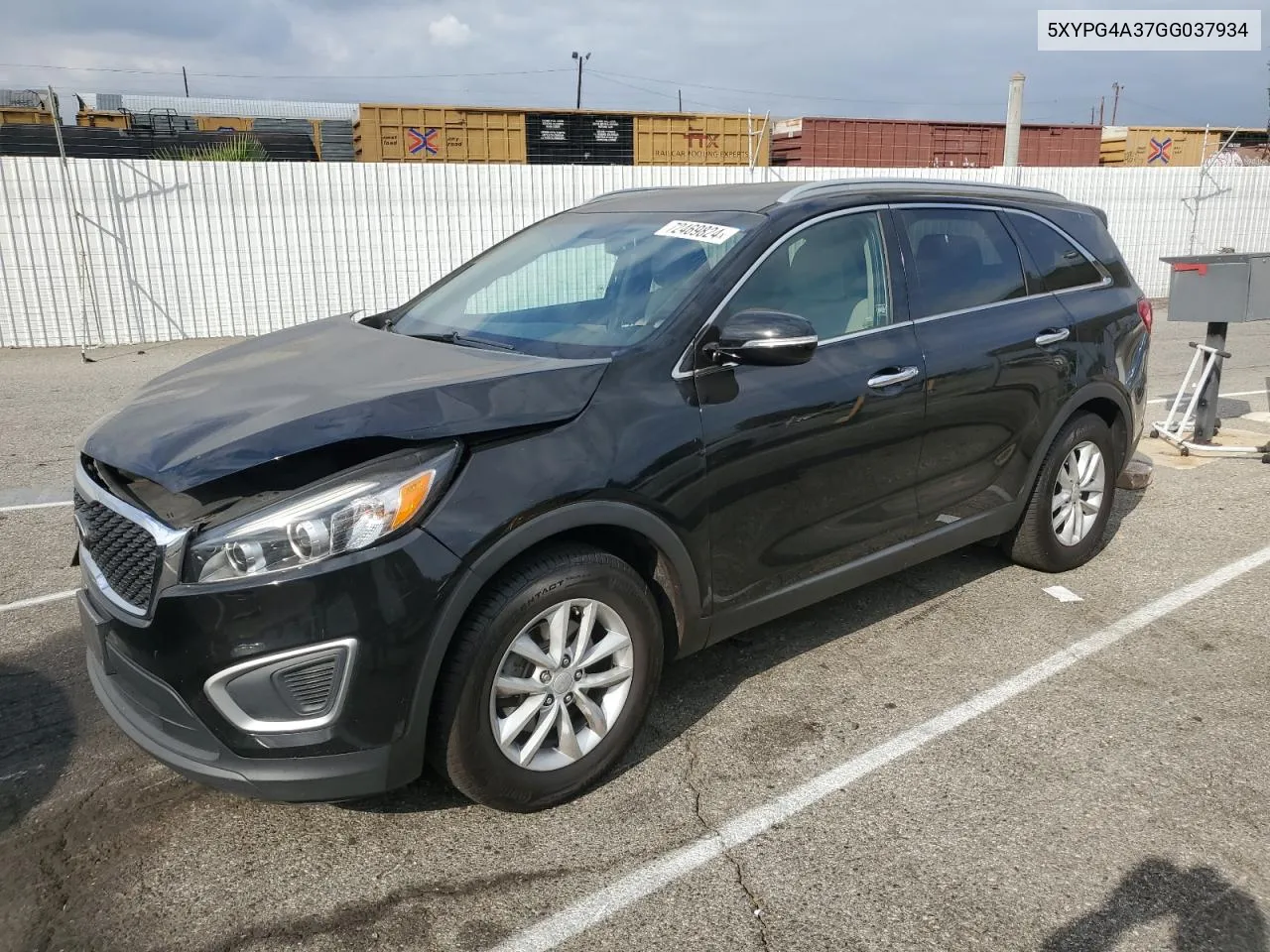 2016 Kia Sorento Lx VIN: 5XYPG4A37GG037934 Lot: 72469824