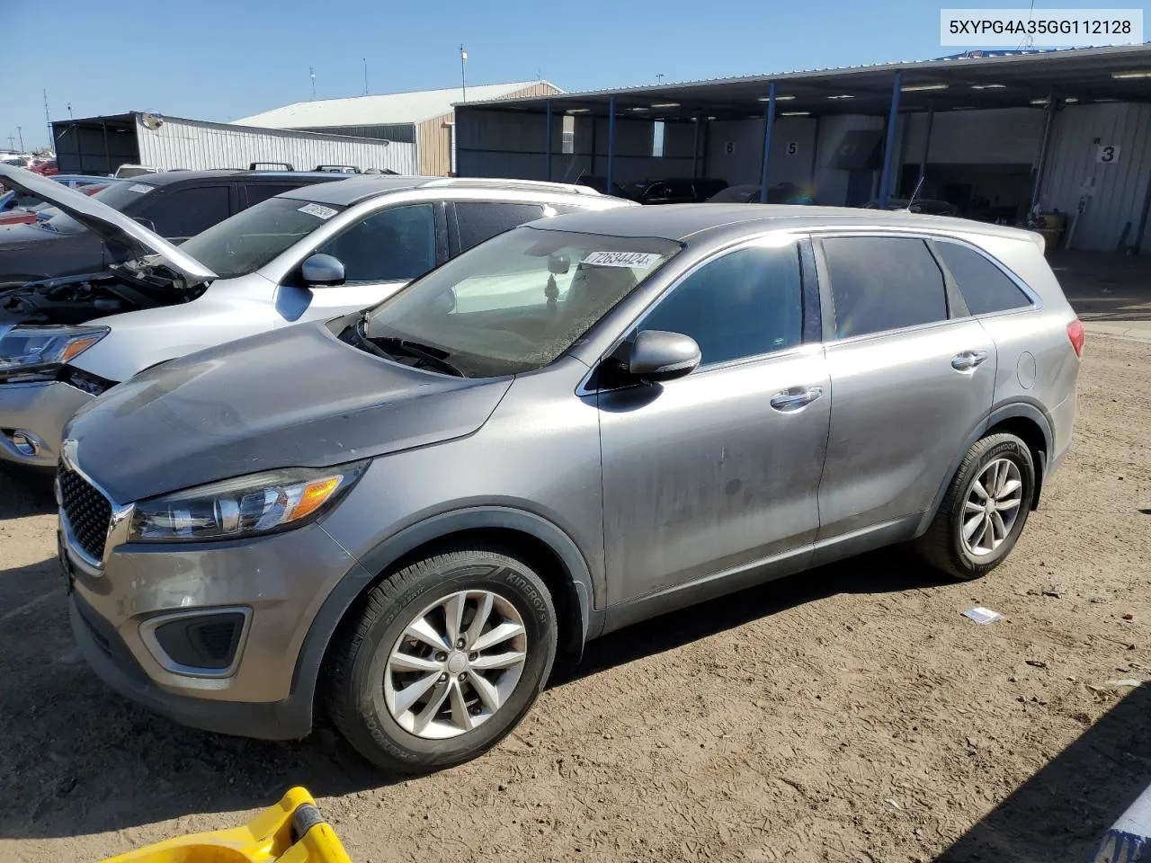 2016 Kia Sorento Lx VIN: 5XYPG4A35GG112128 Lot: 72634424