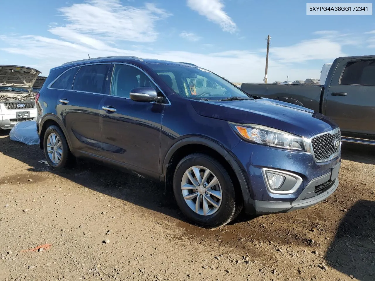 2016 Kia Sorento Lx VIN: 5XYPG4A38GG172341 Lot: 72839804