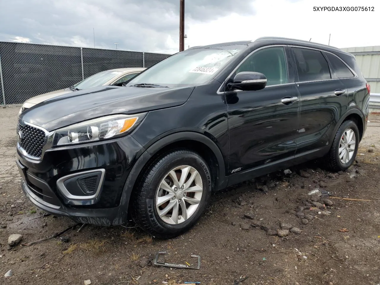 2016 Kia Sorento Lx VIN: 5XYPGDA3XGG075612 Lot: 72846324