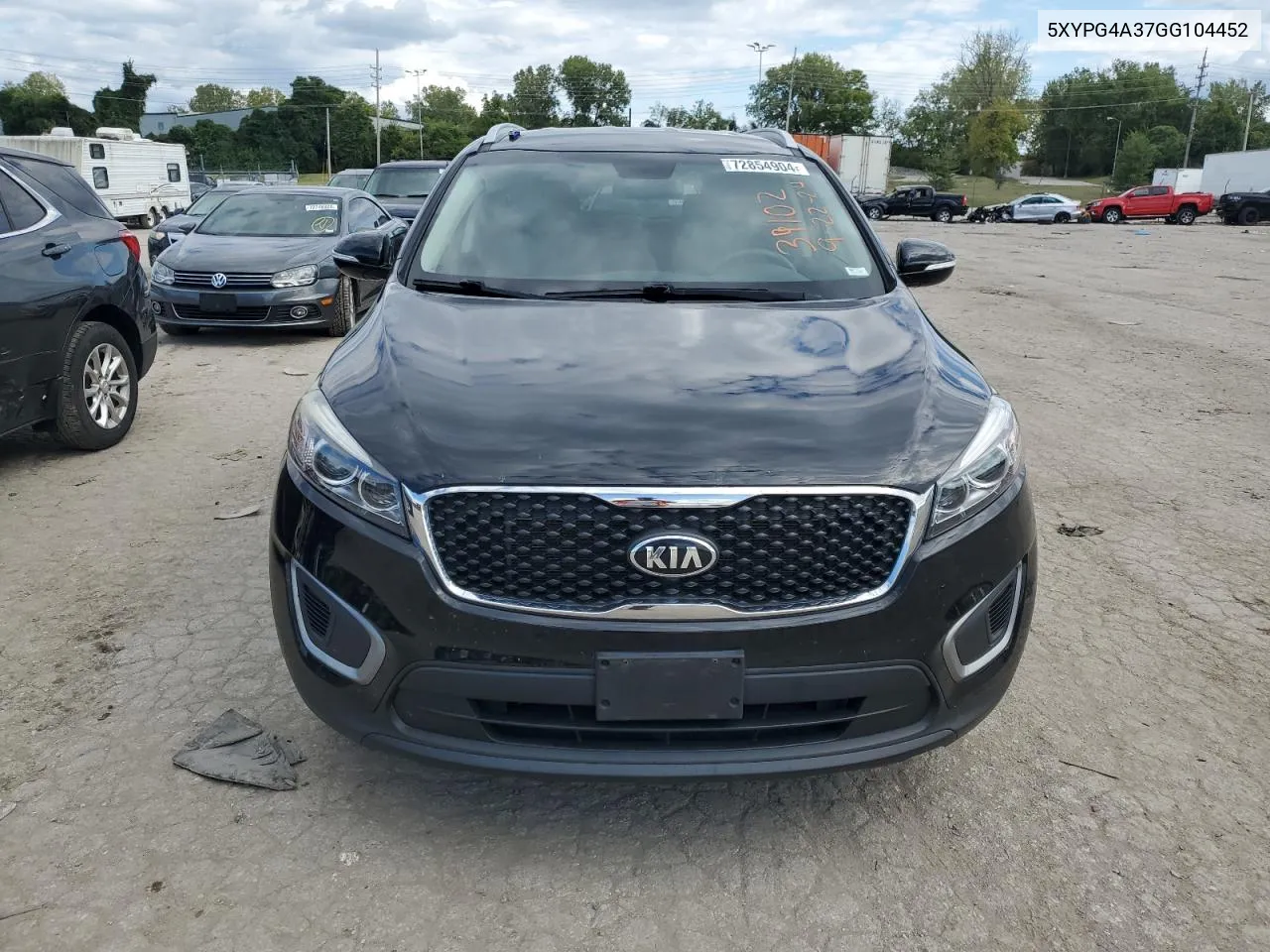 2016 Kia Sorento Lx VIN: 5XYPG4A37GG104452 Lot: 72854904