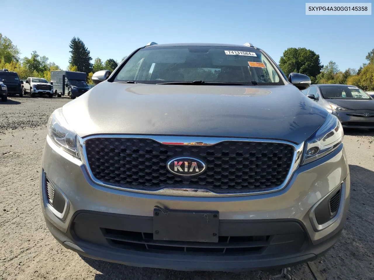 2016 Kia Sorento Lx VIN: 5XYPG4A30GG145358 Lot: 74131584