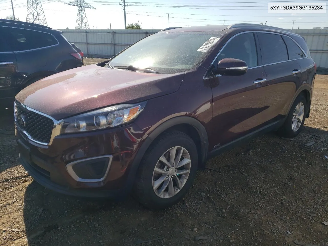 5XYPGDA39GG135234 2016 Kia Sorento Lx