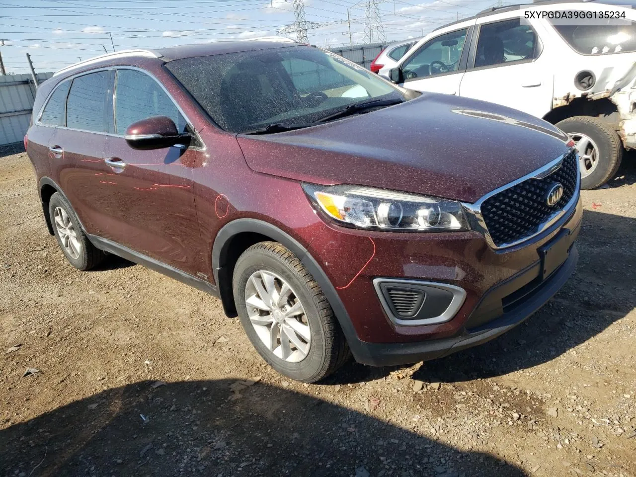 2016 Kia Sorento Lx VIN: 5XYPGDA39GG135234 Lot: 74319074