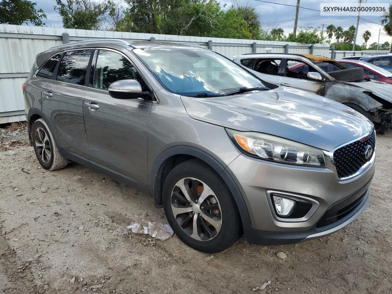 2016 Kia Sorento Ex VIN: 5XYPH4A52GG099336 Lot: 74349394