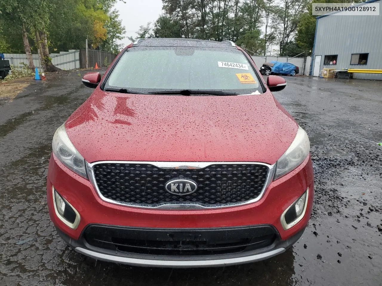 2016 Kia Sorento Ex VIN: 5XYPH4A19GG128912 Lot: 74642434