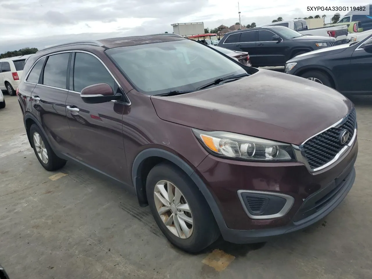 2016 Kia Sorento Lx VIN: 5XYPG4A33GG119482 Lot: 74850084