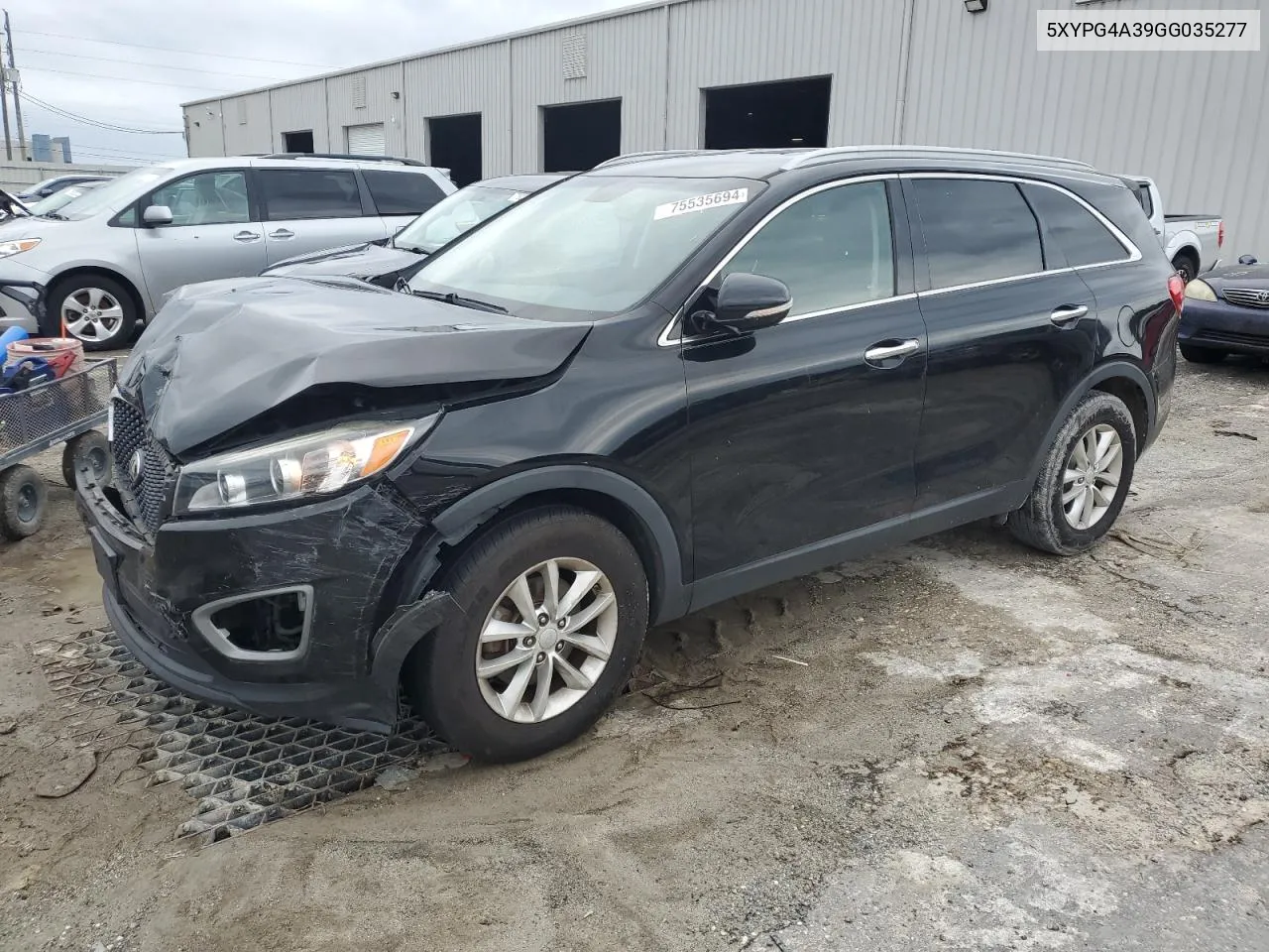 2016 Kia Sorento Lx VIN: 5XYPG4A39GG035277 Lot: 75535694