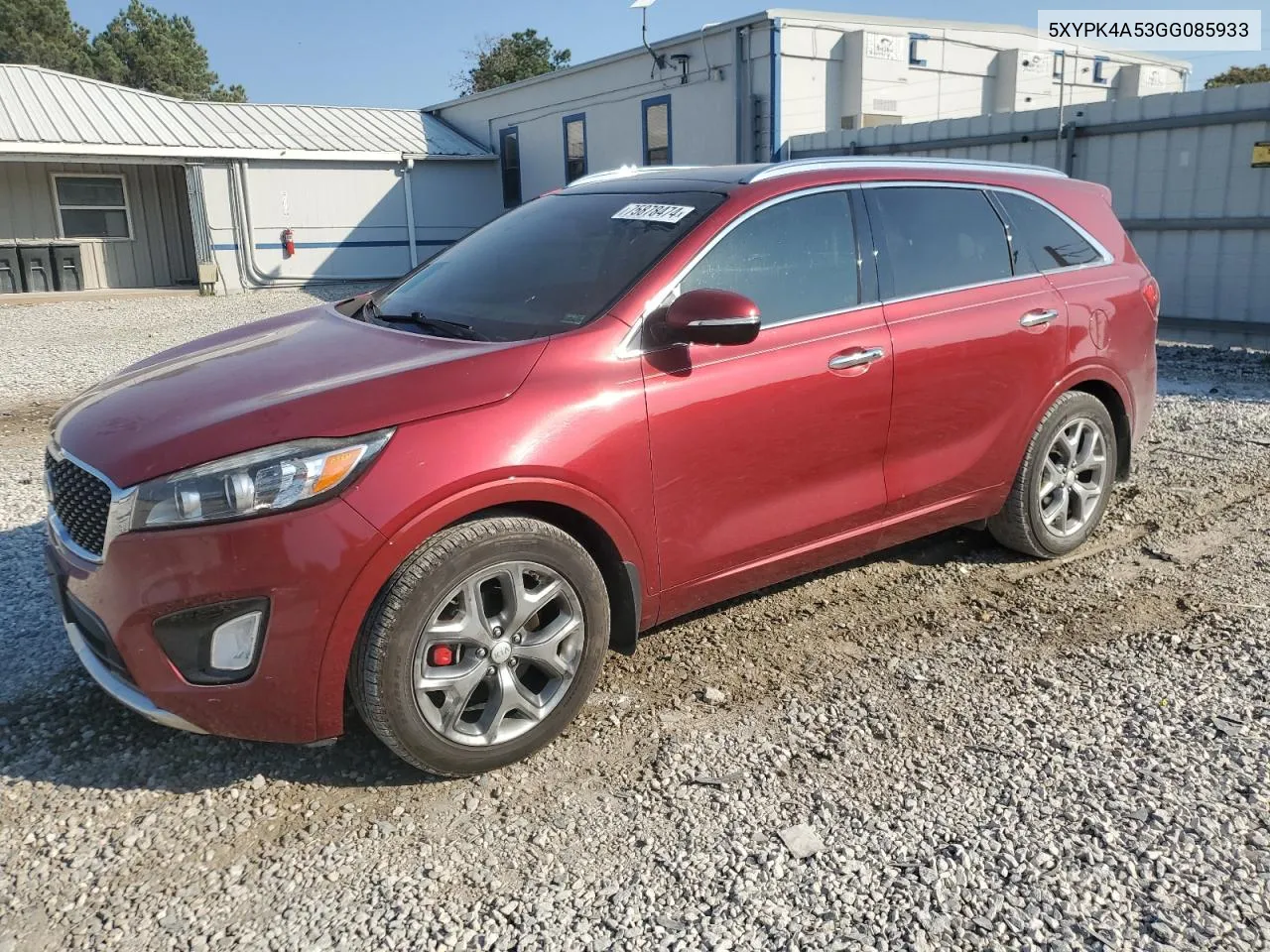 2016 Kia Sorento Sx VIN: 5XYPK4A53GG085933 Lot: 75878474