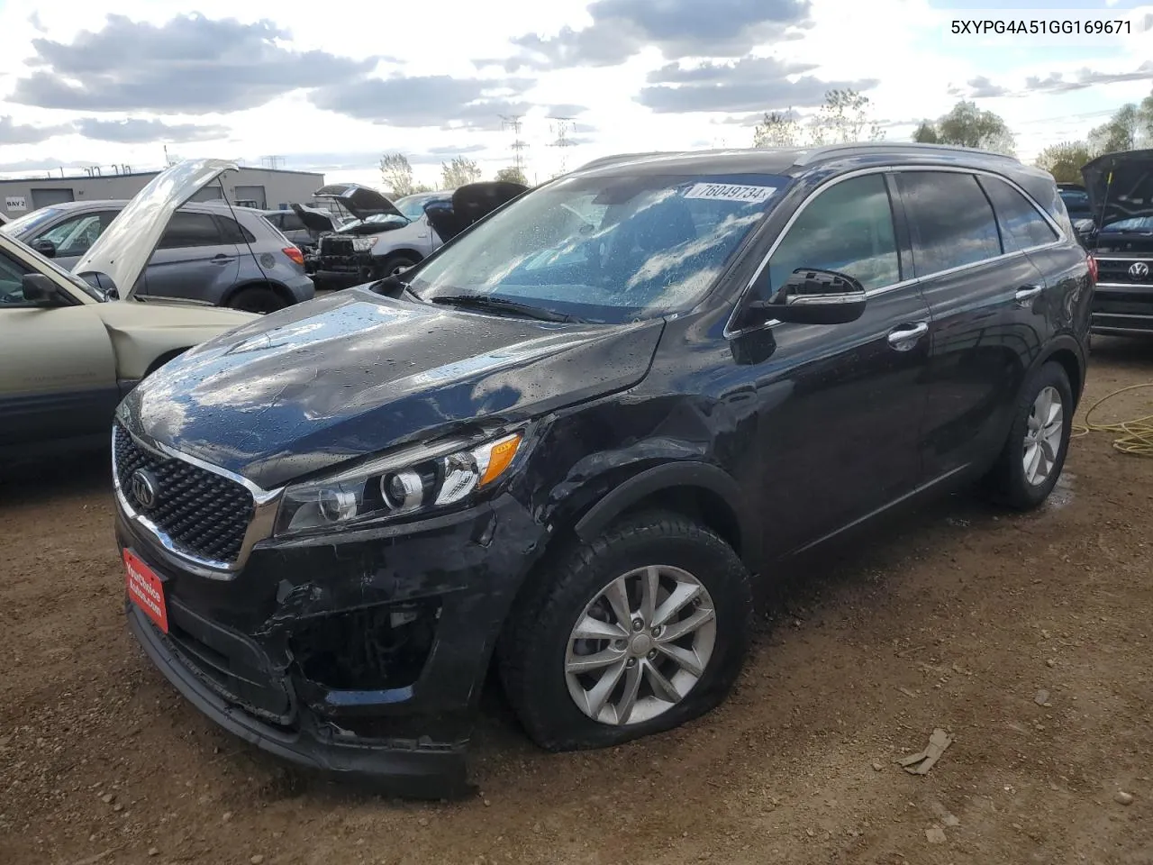 2016 Kia Sorento Lx VIN: 5XYPG4A51GG169671 Lot: 76049734