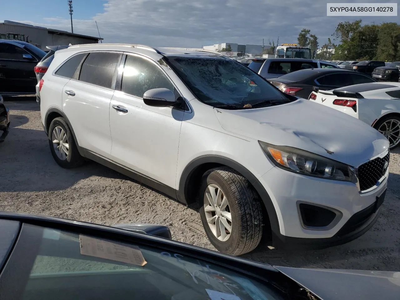 2016 Kia Sorento Lx VIN: 5XYPG4A58GG140278 Lot: 76116734