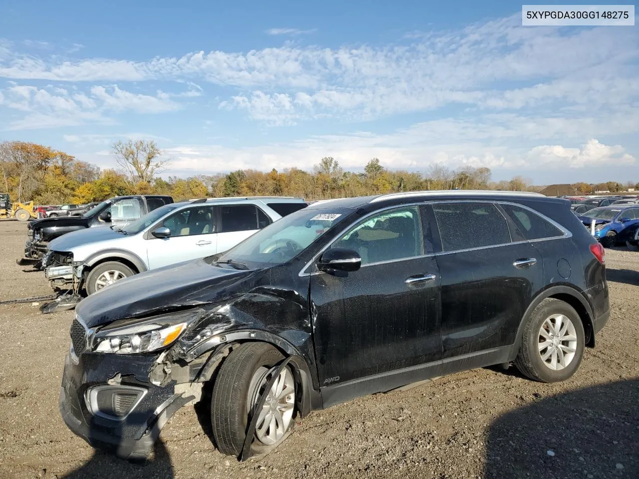 2016 Kia Sorento Lx VIN: 5XYPGDA30GG148275 Lot: 76717924