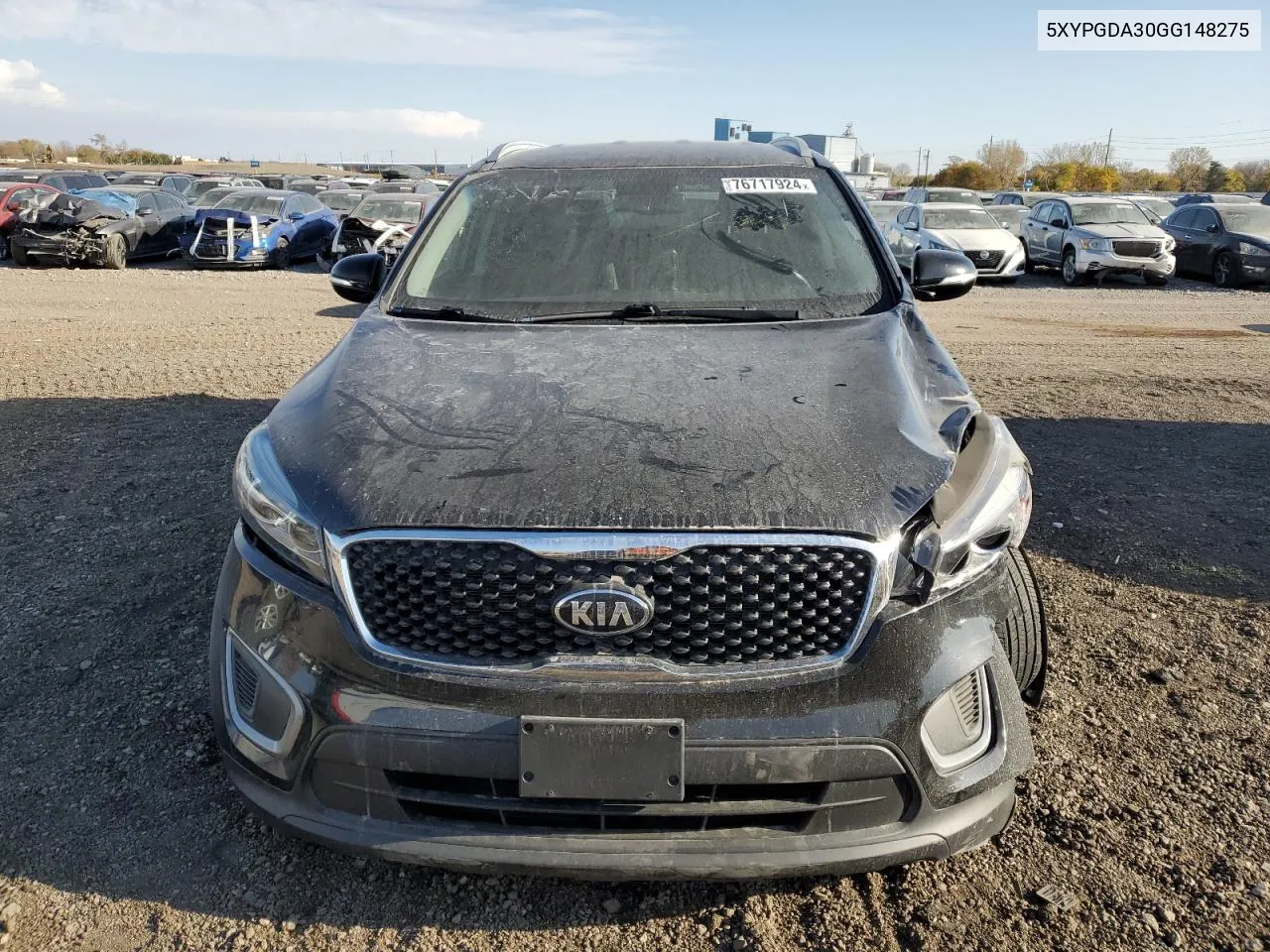 2016 Kia Sorento Lx VIN: 5XYPGDA30GG148275 Lot: 76717924