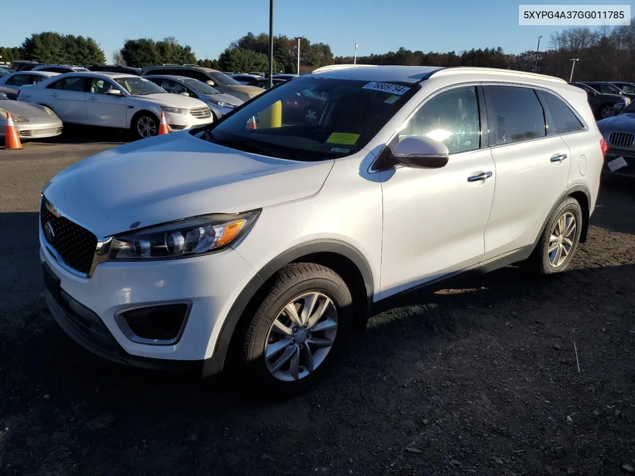 2016 Kia Sorento Lx VIN: 5XYPG4A37GG011785 Lot: 76809794