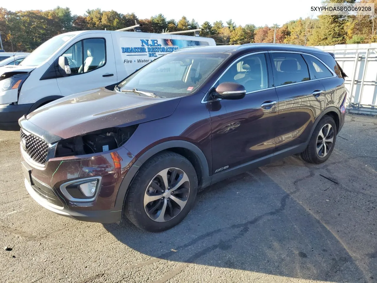 2016 Kia Sorento Ex VIN: 5XYPHDA58GG069208 Lot: 76925914