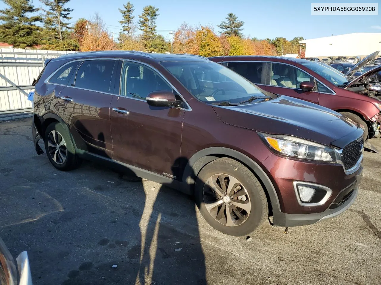 2016 Kia Sorento Ex VIN: 5XYPHDA58GG069208 Lot: 76925914