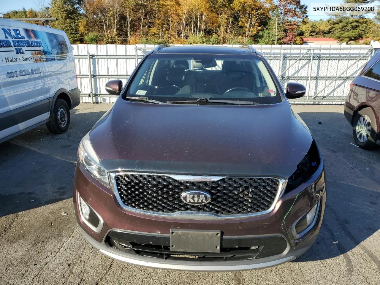 2016 Kia Sorento Ex VIN: 5XYPHDA58GG069208 Lot: 76925914