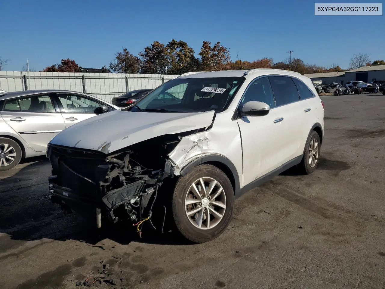 2016 Kia Sorento Lx VIN: 5XYPG4A32GG117223 Lot: 77379654