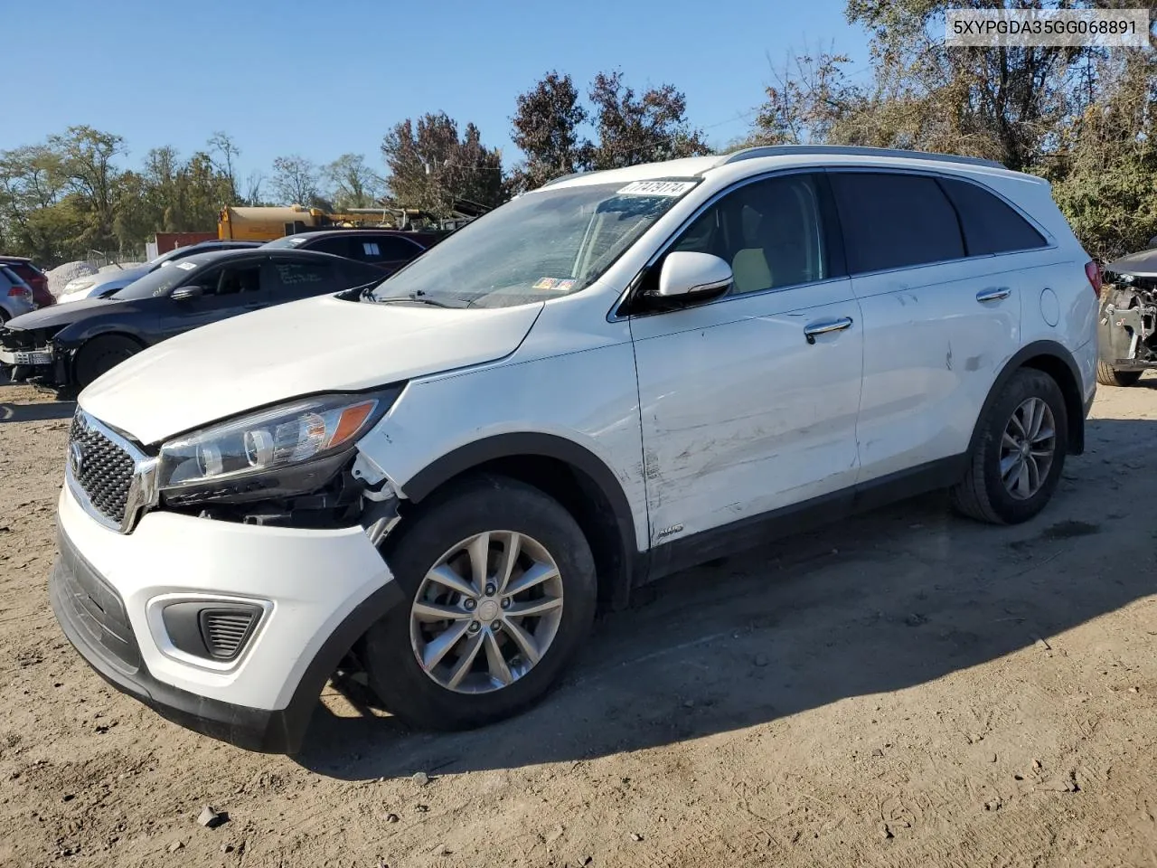 2016 Kia Sorento Lx VIN: 5XYPGDA35GG068891 Lot: 77479174