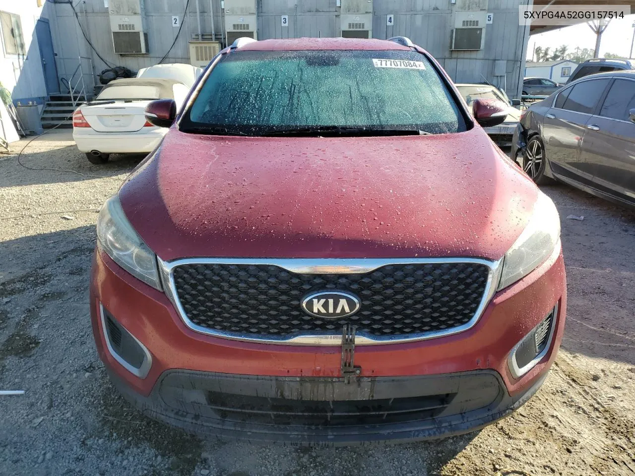 2016 Kia Sorento Lx VIN: 5XYPG4A52GG157514 Lot: 77707084