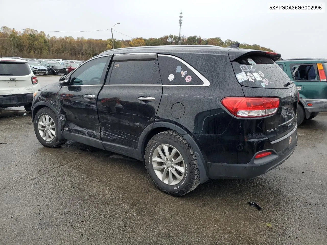 2016 Kia Sorento Lx VIN: 5XYPGDA36GG002995 Lot: 78610434