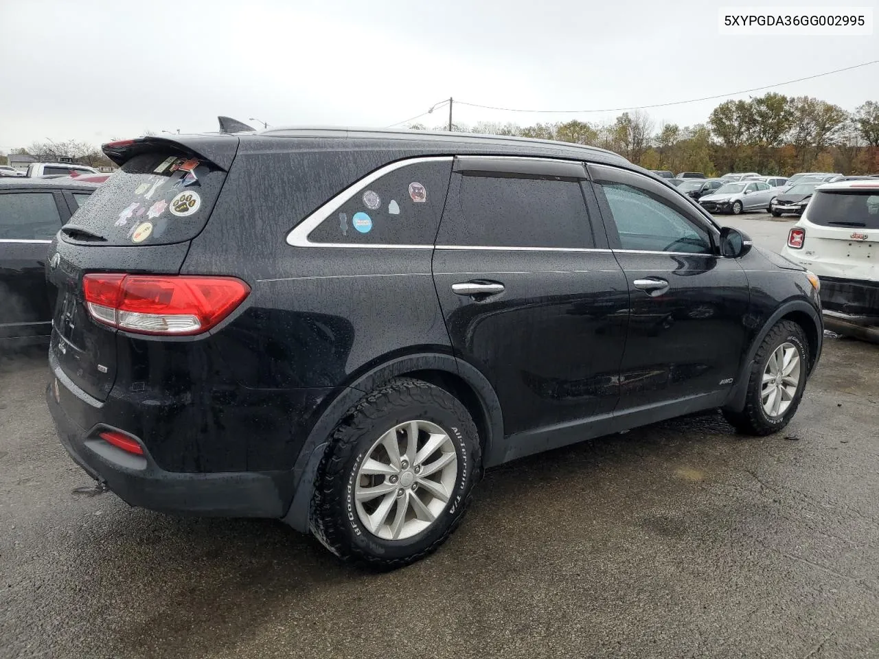 2016 Kia Sorento Lx VIN: 5XYPGDA36GG002995 Lot: 78610434