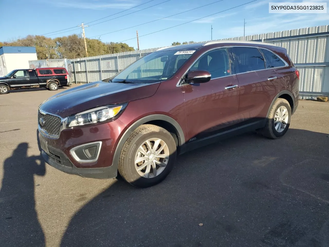 2016 Kia Sorento Lx VIN: 5XYPGDA35GG123825 Lot: 78795624