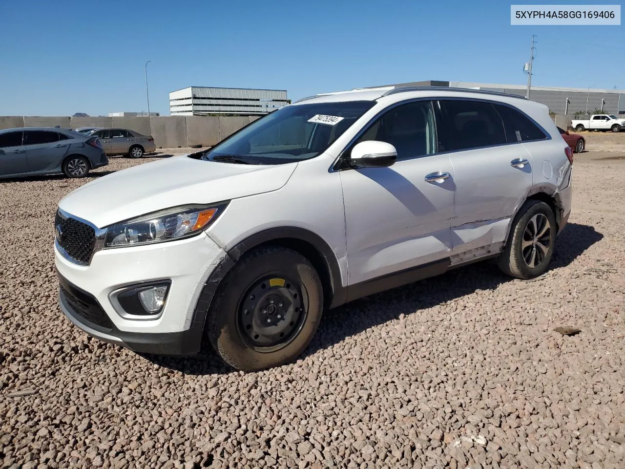 2016 Kia Sorento Ex VIN: 5XYPH4A58GG169406 Lot: 79475394