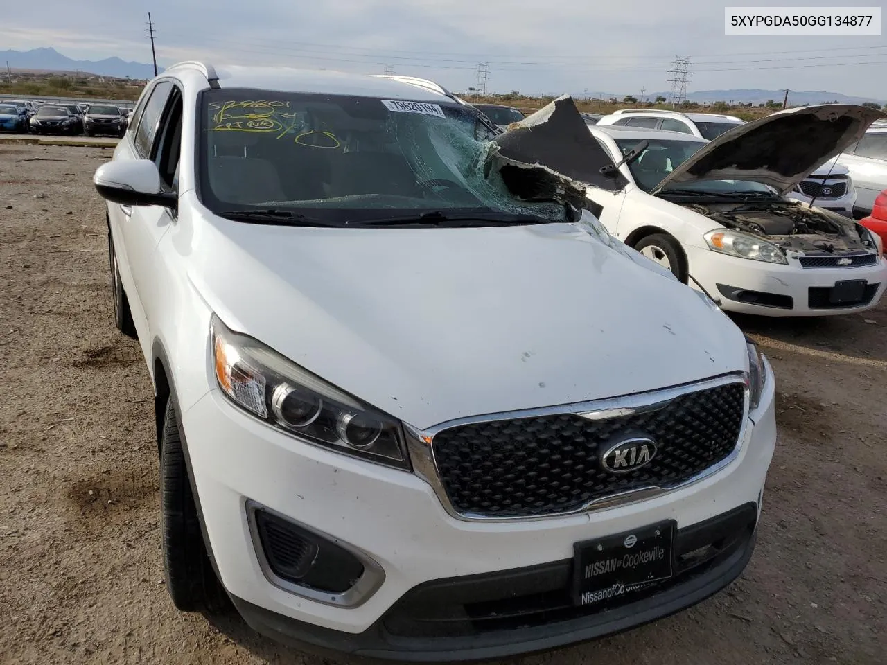 2016 Kia Sorento Lx VIN: 5XYPGDA50GG134877 Lot: 79620194