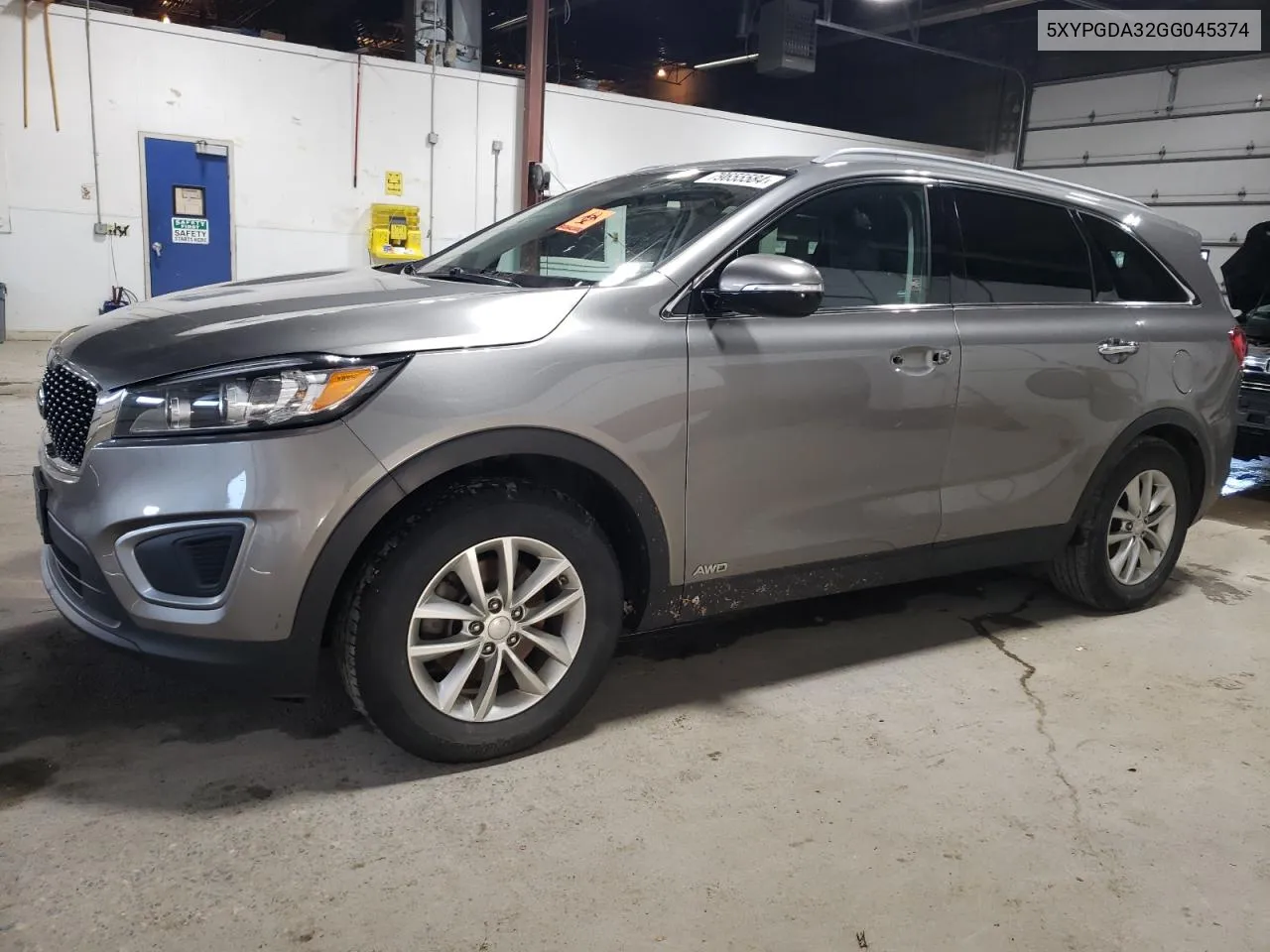 2016 Kia Sorento Lx VIN: 5XYPGDA32GG045374 Lot: 79655584