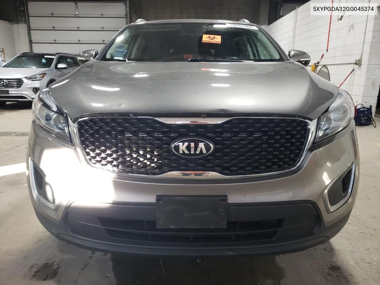 2016 Kia Sorento Lx VIN: 5XYPGDA32GG045374 Lot: 79655584