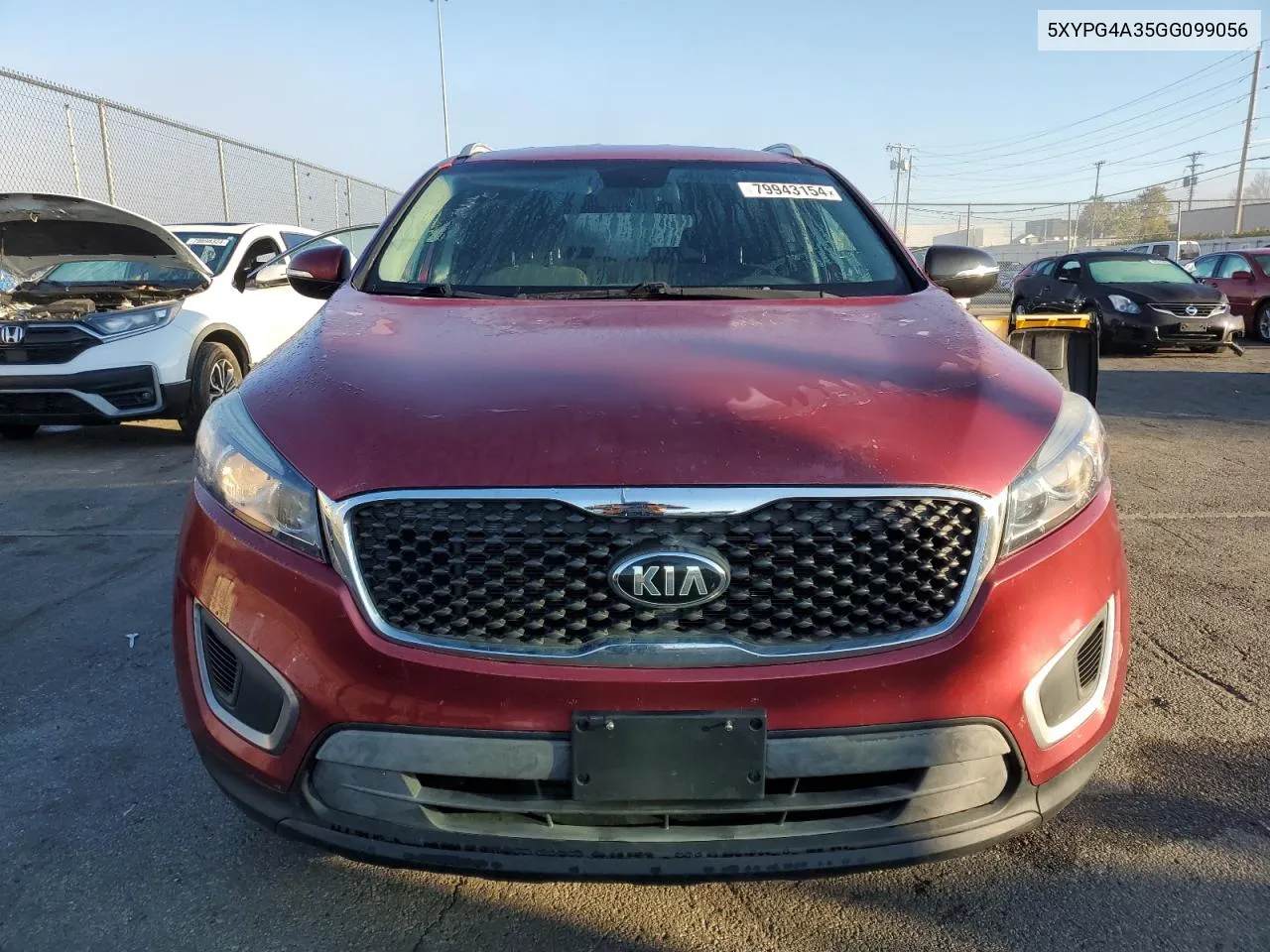 2016 Kia Sorento Lx VIN: 5XYPG4A35GG099056 Lot: 79943154