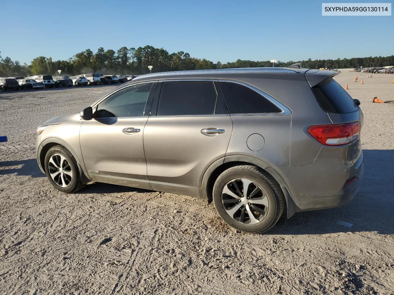 2016 Kia Sorento Ex VIN: 5XYPHDA59GG130114 Lot: 80034194