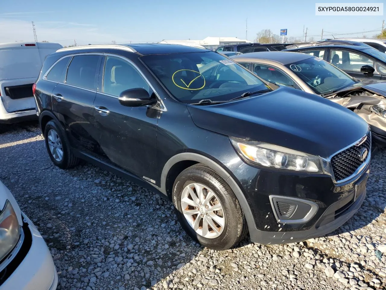 2016 Kia Sorento Lx VIN: 5XYPGDA58GG024921 Lot: 80093884