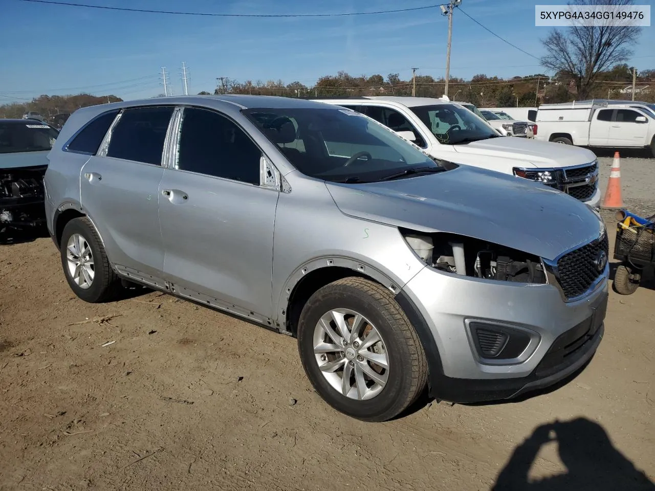 2016 Kia Sorento Lx VIN: 5XYPG4A34GG149476 Lot: 80312364