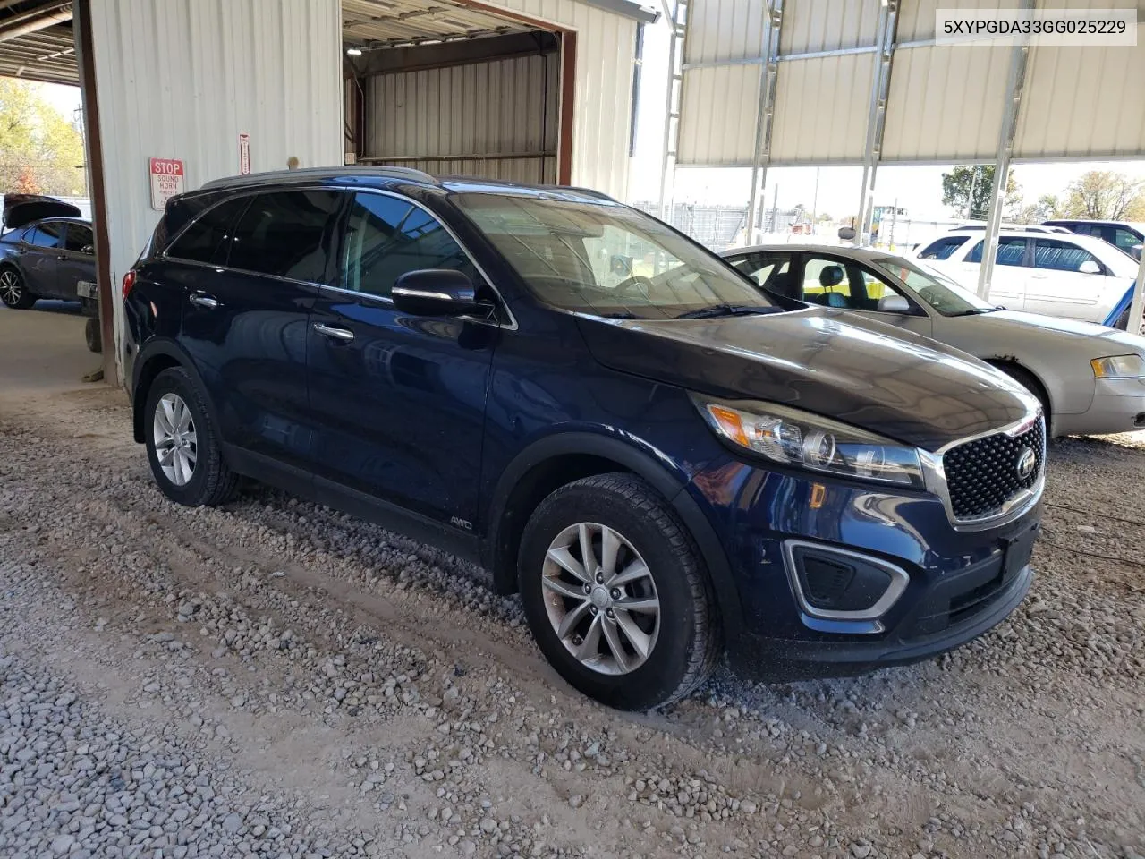 2016 Kia Sorento Lx VIN: 5XYPGDA33GG025229 Lot: 80692904