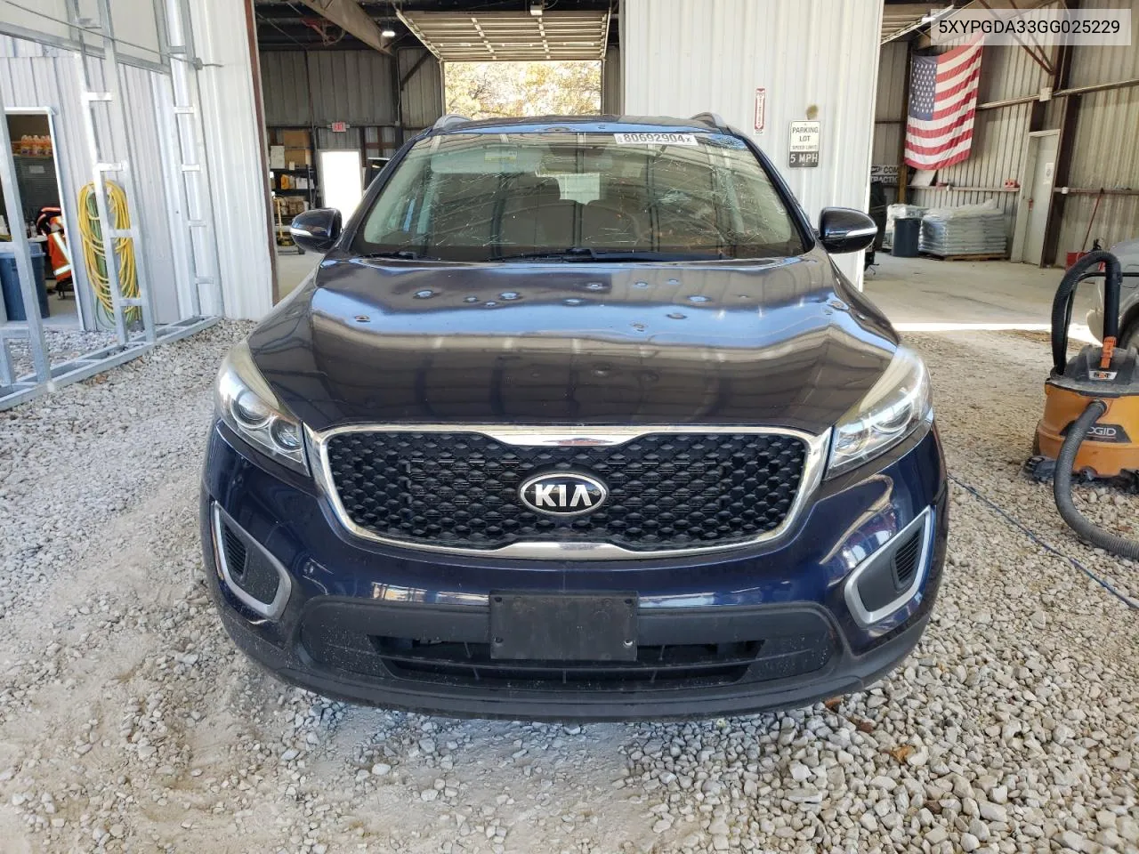 2016 Kia Sorento Lx VIN: 5XYPGDA33GG025229 Lot: 80692904