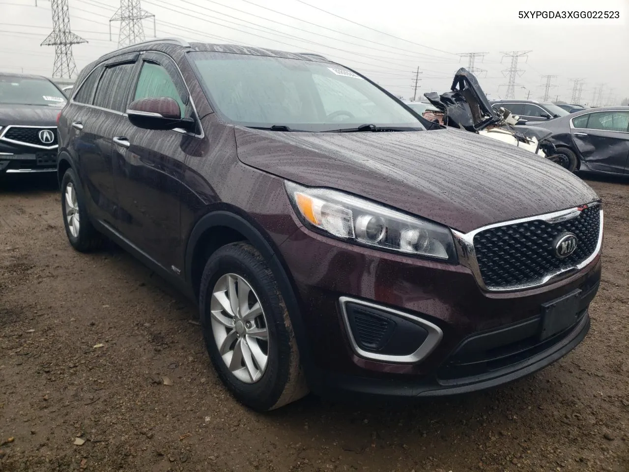 2016 Kia Sorento Lx VIN: 5XYPGDA3XGG022523 Lot: 80899944