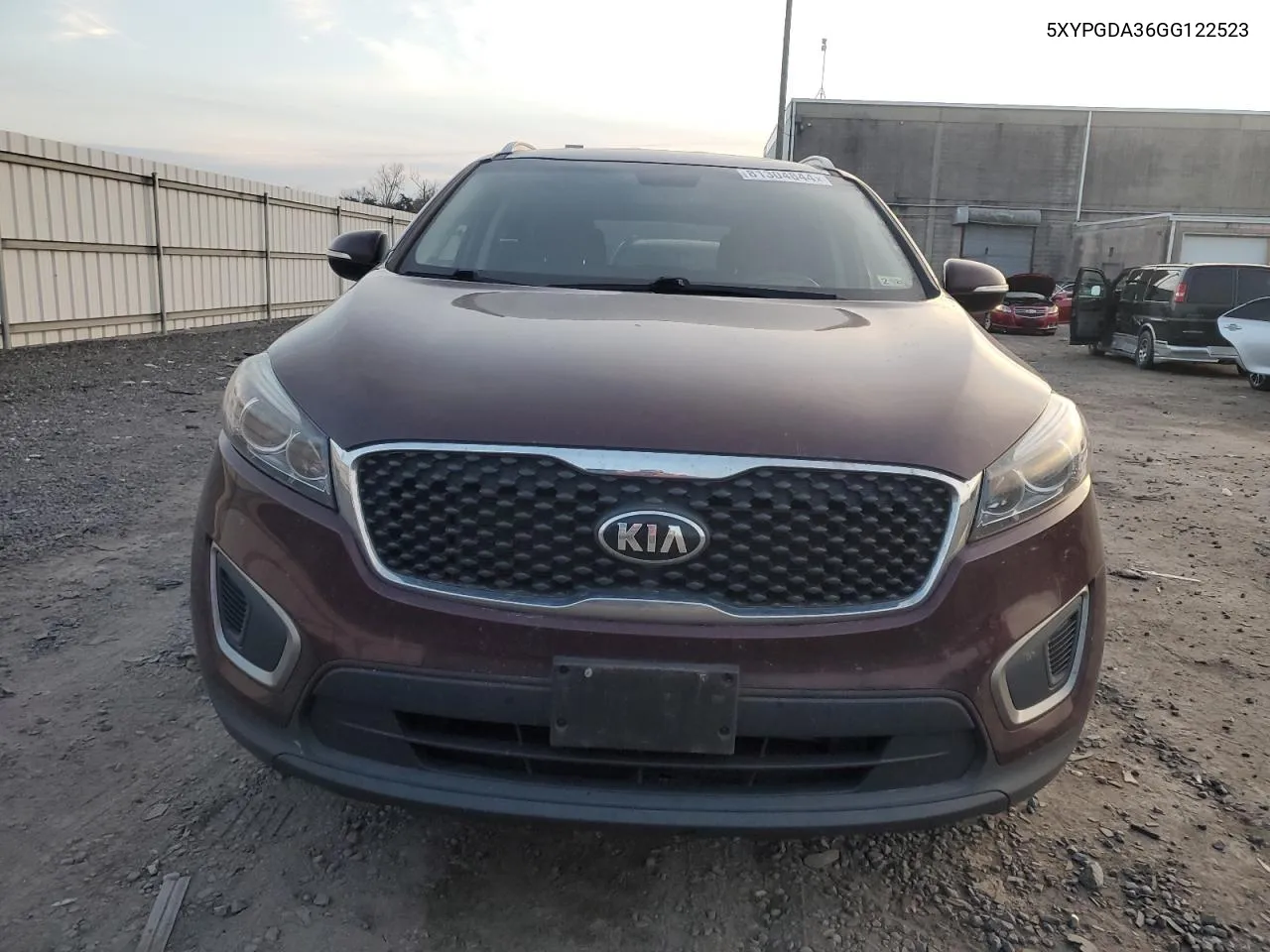 2016 Kia Sorento Lx VIN: 5XYPGDA36GG122523 Lot: 81304844