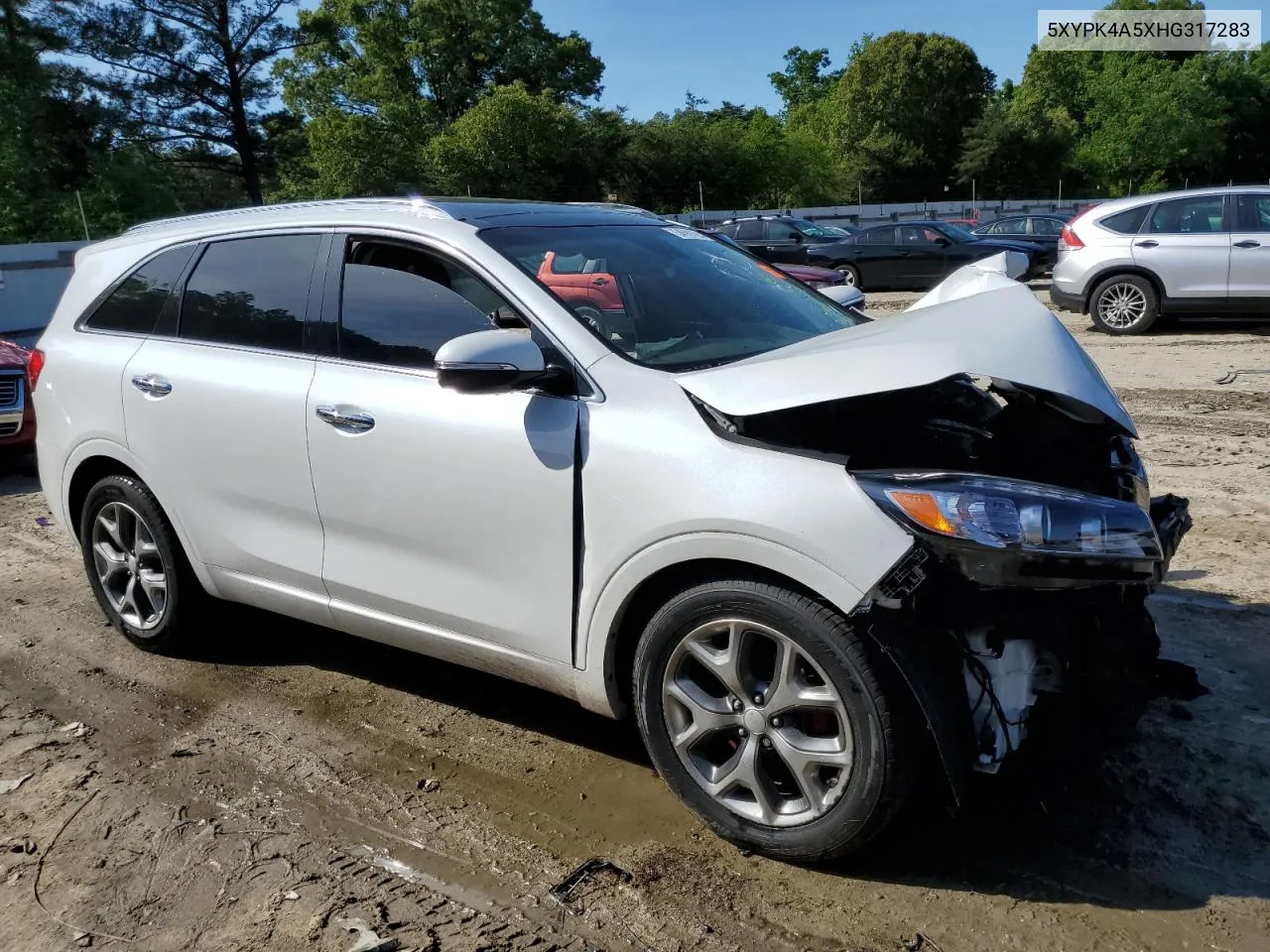 2017 Kia Sorento Sx VIN: 5XYPK4A5XHG317283 Lot: 54581624