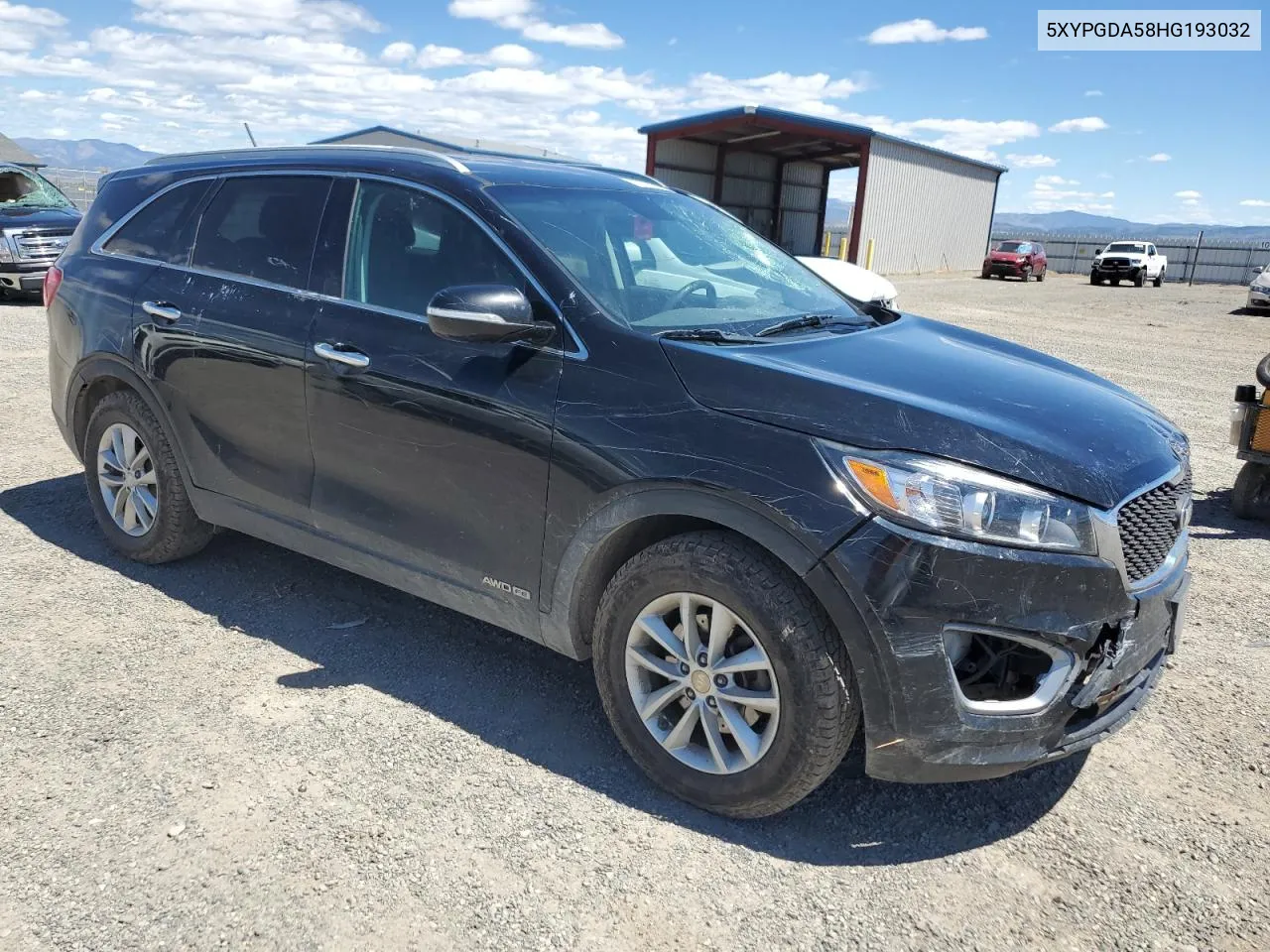 2017 Kia Sorento Lx VIN: 5XYPGDA58HG193032 Lot: 57275924