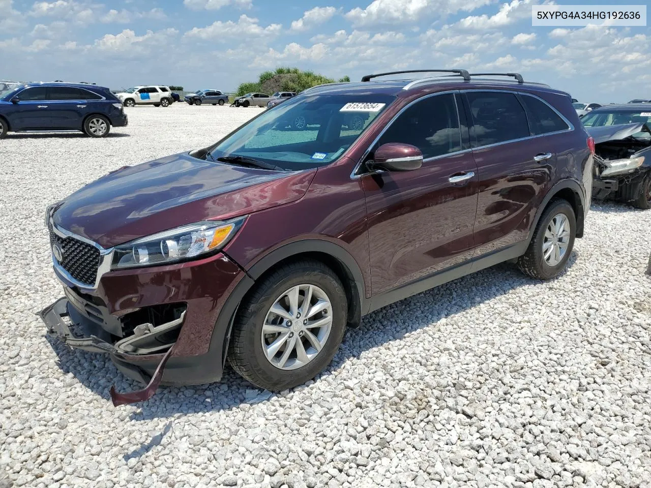 2017 Kia Sorento Lx VIN: 5XYPG4A34HG192636 Lot: 61573654