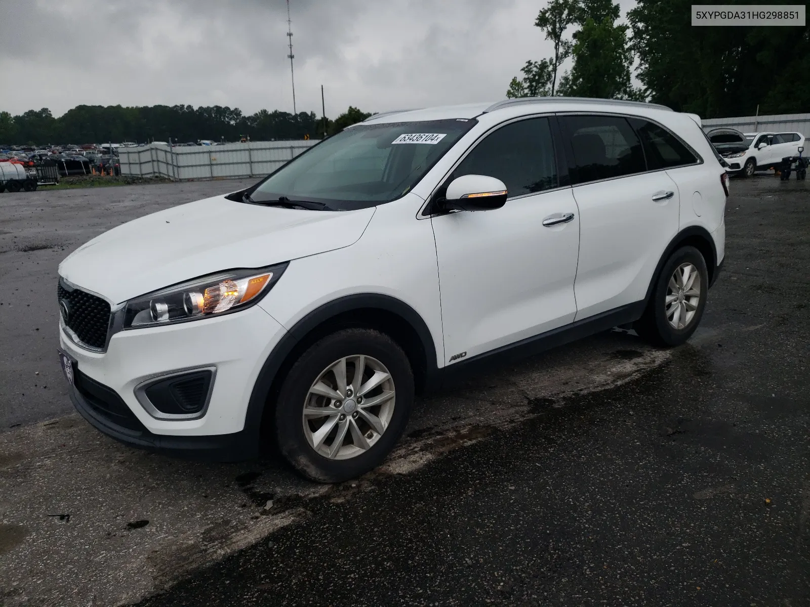 2017 Kia Sorento Lx VIN: 5XYPGDA31HG298851 Lot: 63436104