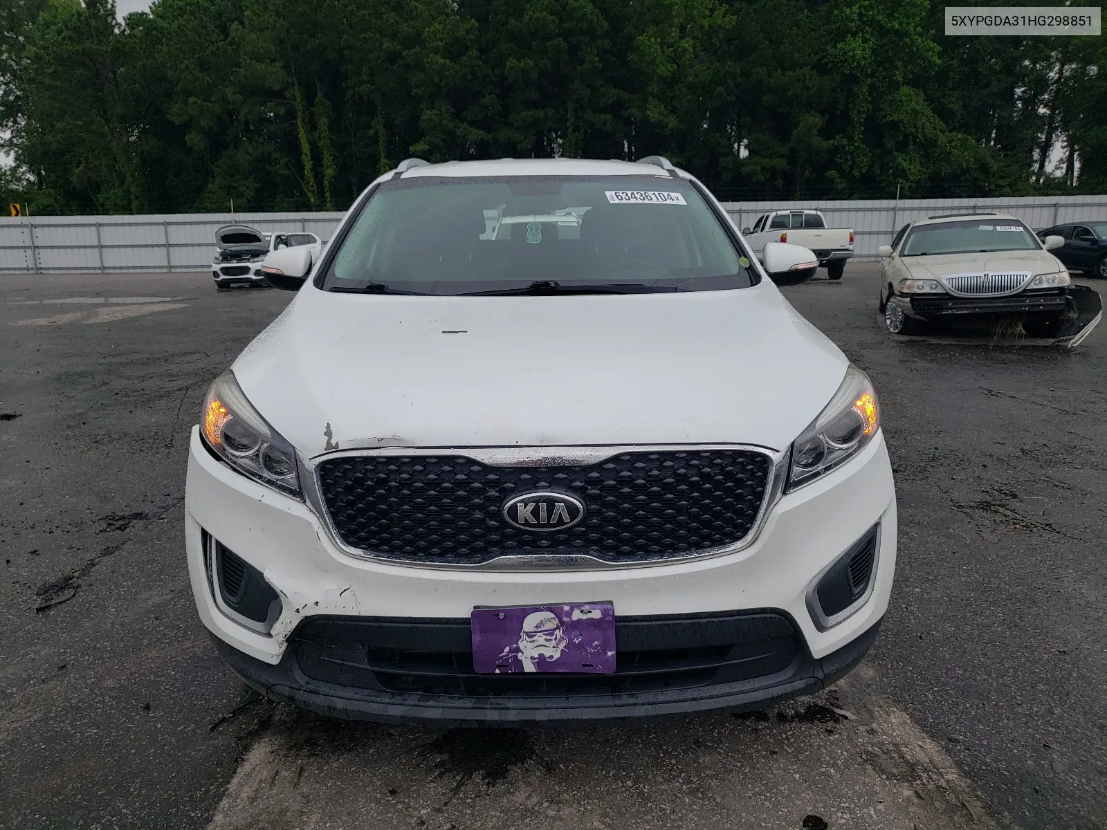 2017 Kia Sorento Lx VIN: 5XYPGDA31HG298851 Lot: 63436104