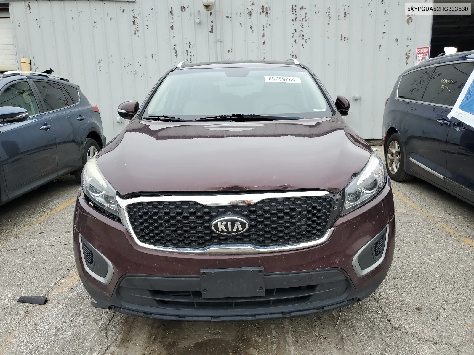 2017 Kia Sorento Lx VIN: 5XYPGDA52HG333530 Lot: 65759264