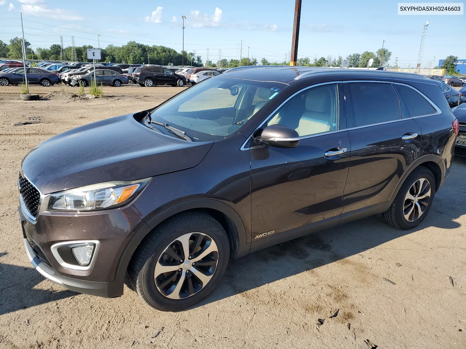 2017 Kia Sorento Ex VIN: 5XYPHDA5XHG246603 Lot: 66930064