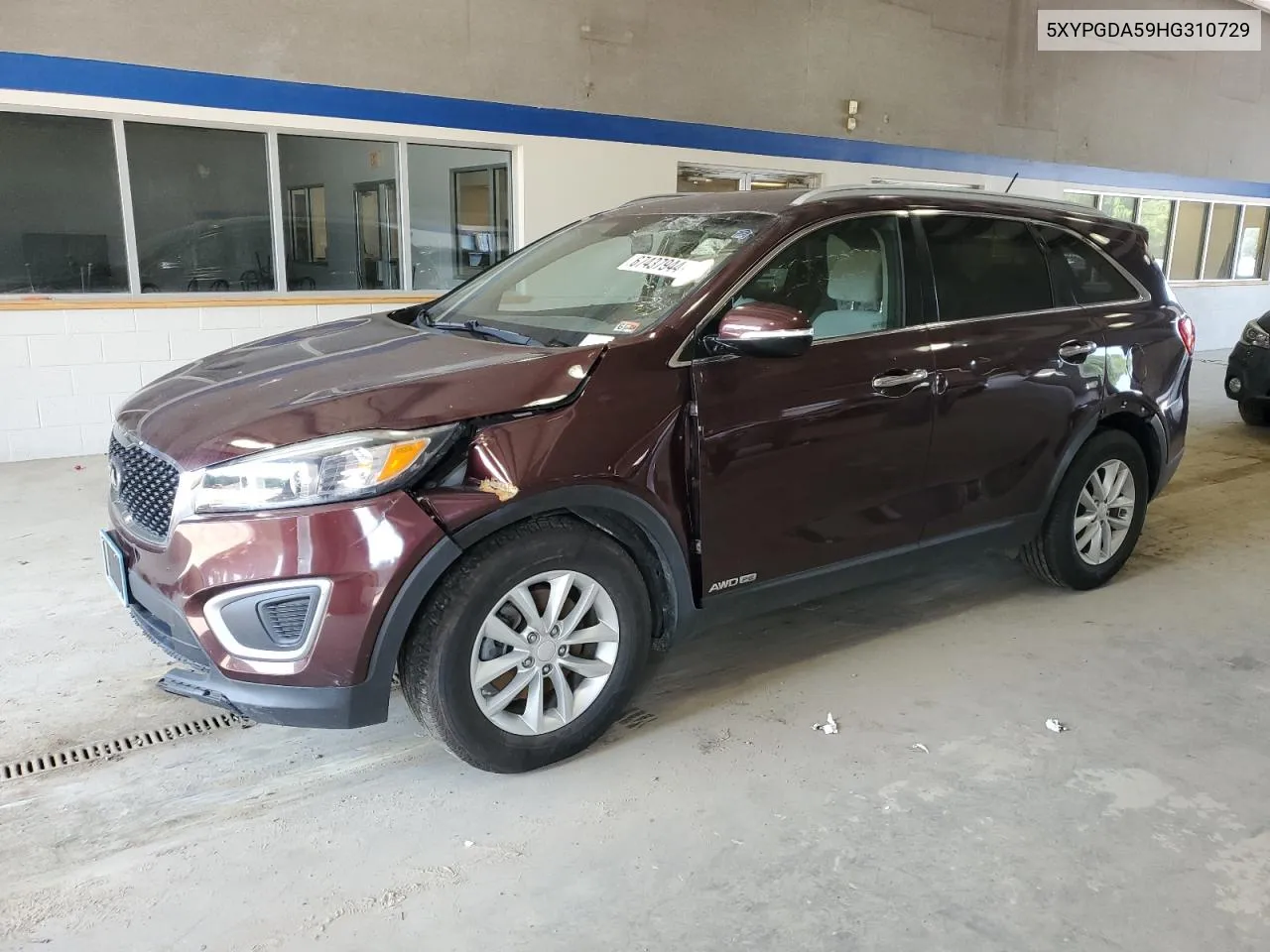 2017 Kia Sorento Lx VIN: 5XYPGDA59HG310729 Lot: 67437944