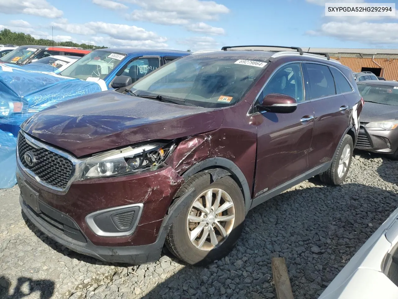 2017 Kia Sorento Lx VIN: 5XYPGDA52HG292994 Lot: 69279864